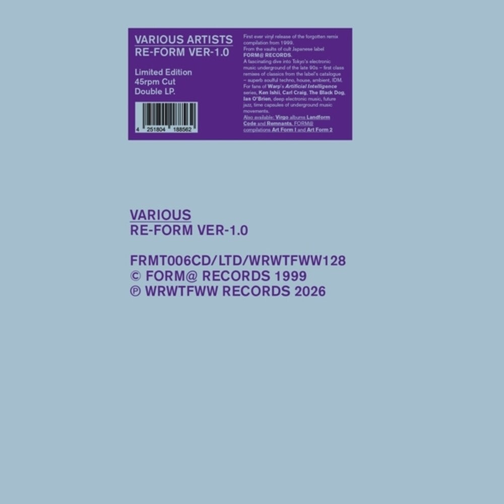 Re-Form Ver-1.0 / Various - Re-Form Ver-1.0 / Various [LP] Vinyl Record