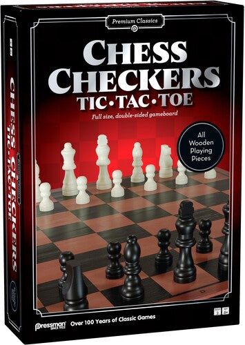 Pressman Games - Pressman Classic Chess Checkers Tic Tac Toe - Games