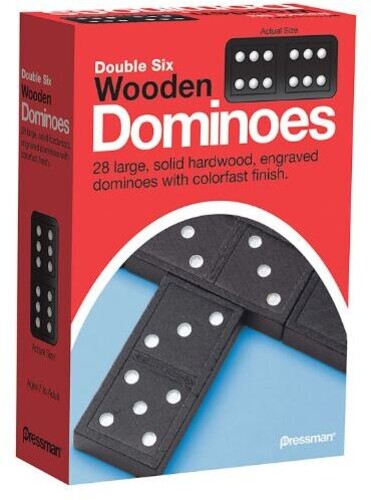 Pressman Games - Pressman Classic Games Double Six Wooden Dominoes - Games