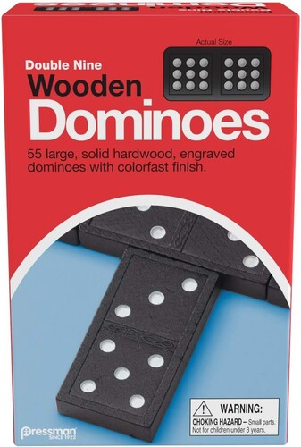Pressman Games - Pressman Classic Games Double Nine Wooden Dominoes - Games