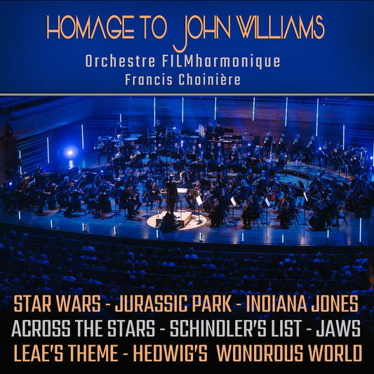 the album cover for Orchestre Filmharmonique - Tribute To John Williams
