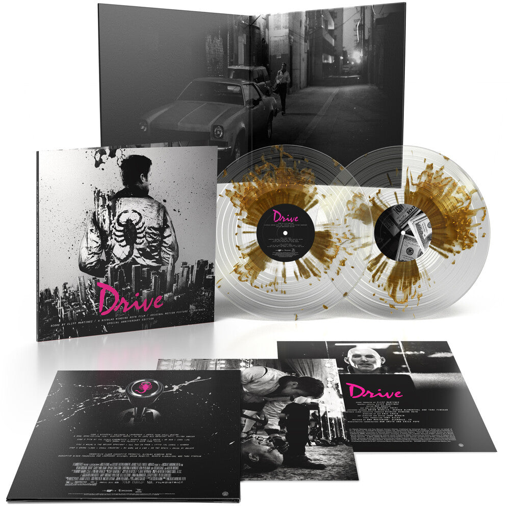 Pre-Order: Drive: Original Motion Picture Soundtrack - 15th Anniversary [Gold Splatter On Clear] Vinyl Record