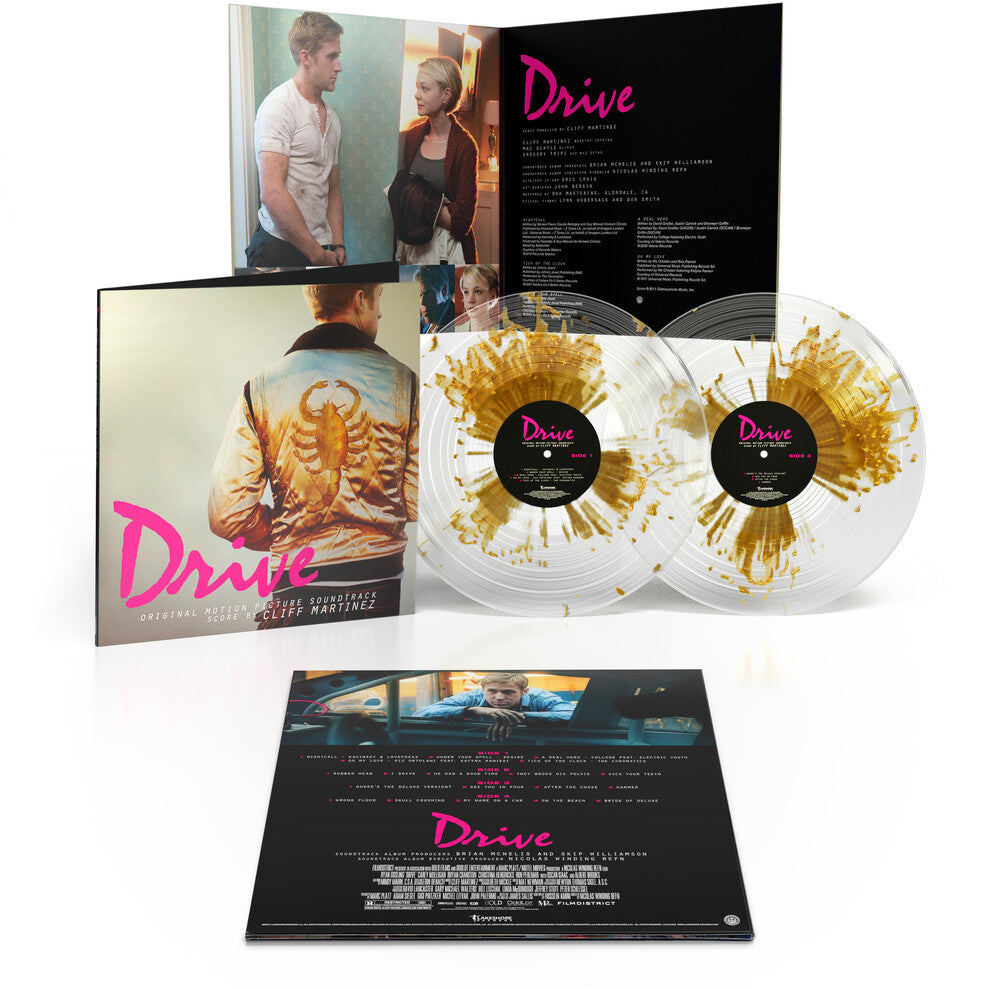 Pre-Order: Drive: Original Motion Picture Soundtrack - 15th Anniversary [Gold Splatter On Clear] Vinyl Record