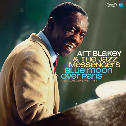 the album cover for Art Blakey - Blue Moon Over Paris - Ortf Recordings 1963-1968