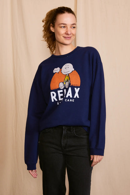 Peanuts Relax Authentic Vintage Womens Sweatshirt