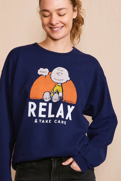 Peanuts Relax Authentic Vintage Womens Sweatshirt