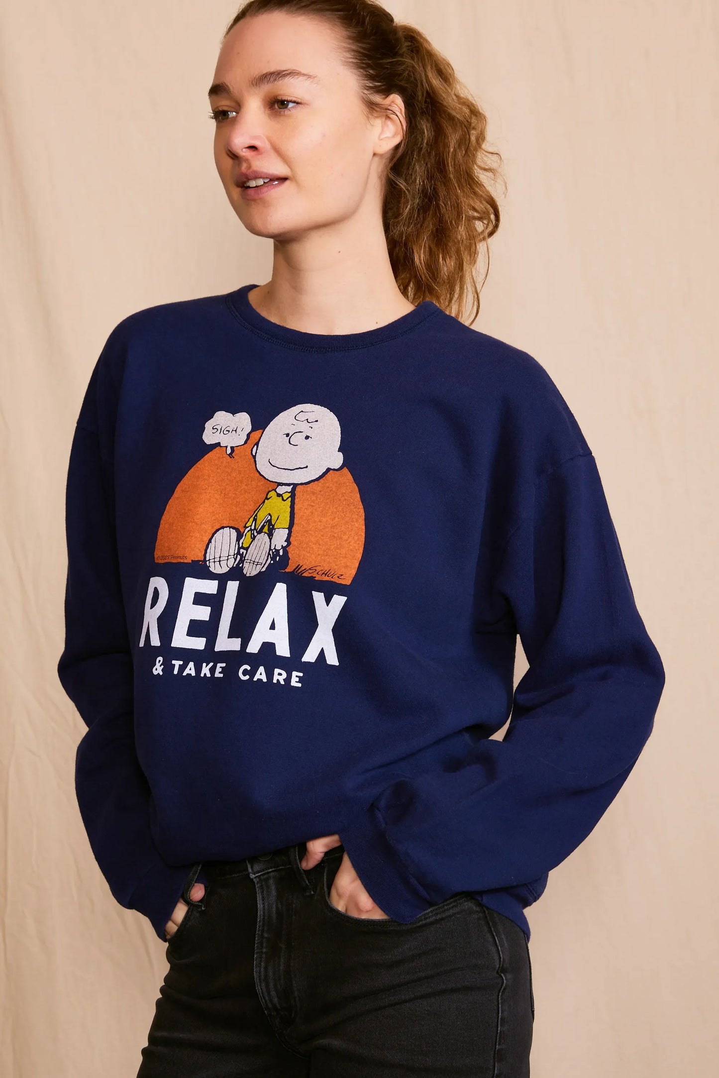 Peanuts Relax Authentic Vintage Womens Sweatshirt