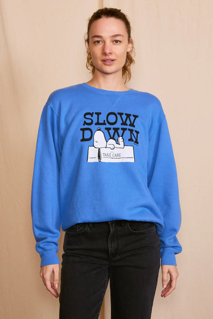 Peanuts Slow Down Authentic Vintage Womens Sweatshirt