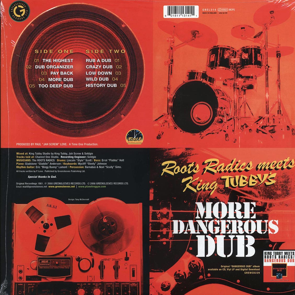 The Roots Radics, King Tubby - More Dangerous Dub: The Roots Radics Meet King Tubby Vinyl Record