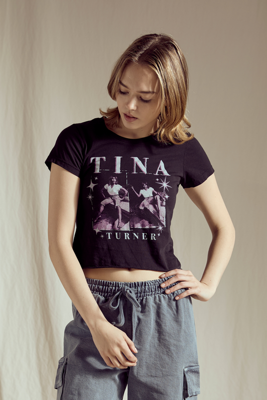 Tina Turner Womens Crop Tee Shirt Officially Licensed