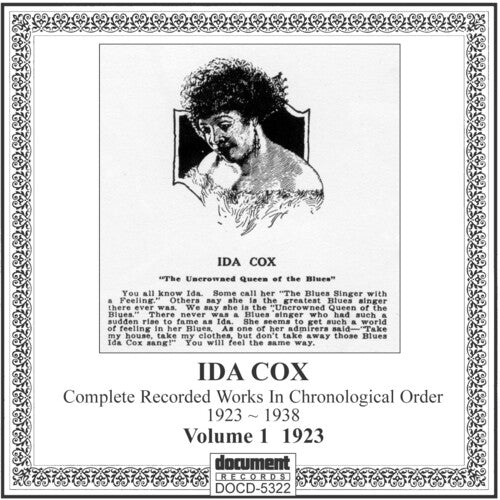 Cox,ida - Complete Recorded Works 1 (1923) - Music CD