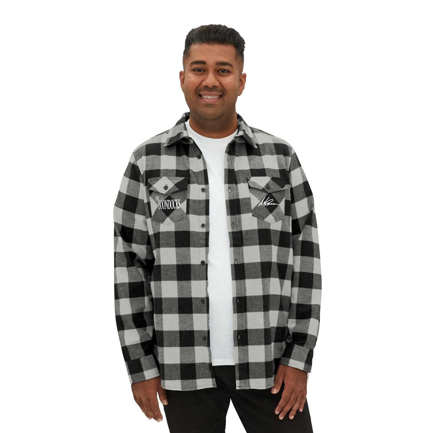 The Boondocks Freeman Brothers Wanted Grey / Black Flannel Shirt