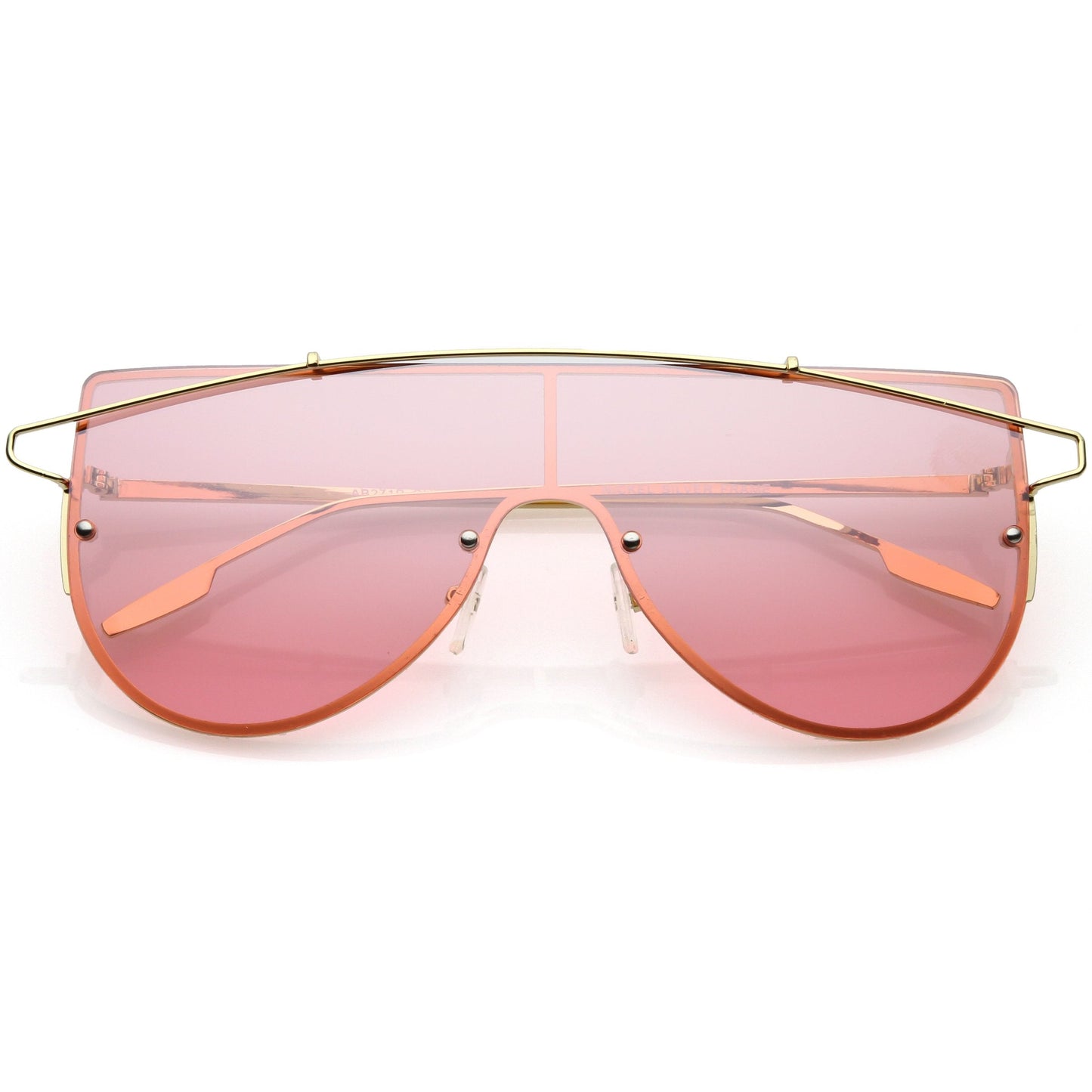 Retro Futuristic Shield Mono Lens Color Tone Sunglasses C484