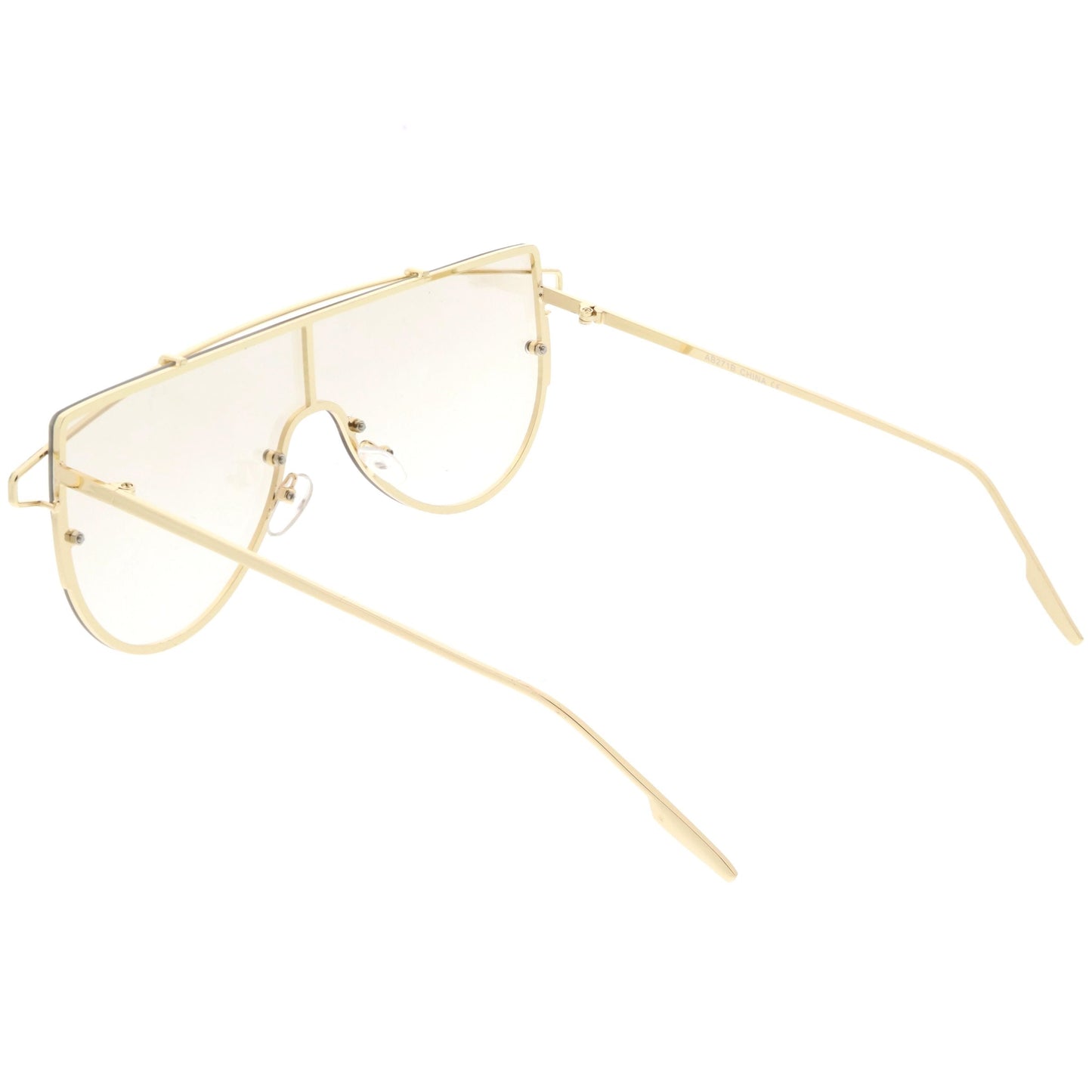 Retro Futuristic Shield Mono Lens Color Tone Sunglasses C484