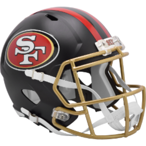 San Francisco 49ers Full Size Speed Replica Football Helmet 2025 Rivalries - NFL