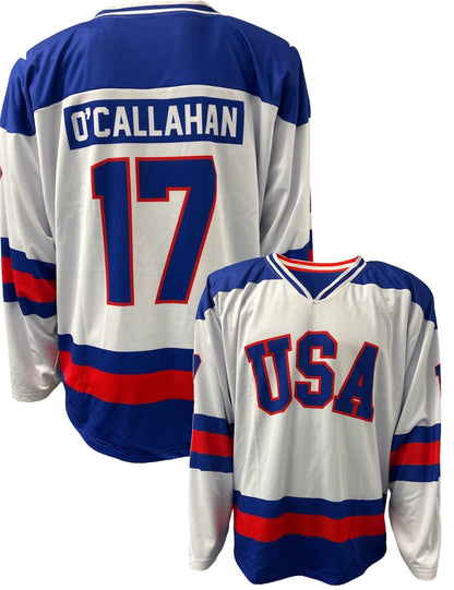 Jack O'Callahan USA Hockey Miracle on Ice 1980 Official Reversible Hockey Jersey Shirt