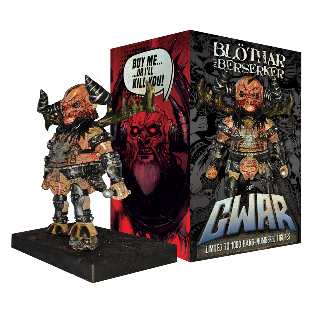 GWAR 'The New Dark Ages' Limited Edition LP + Blothar Bobblehead