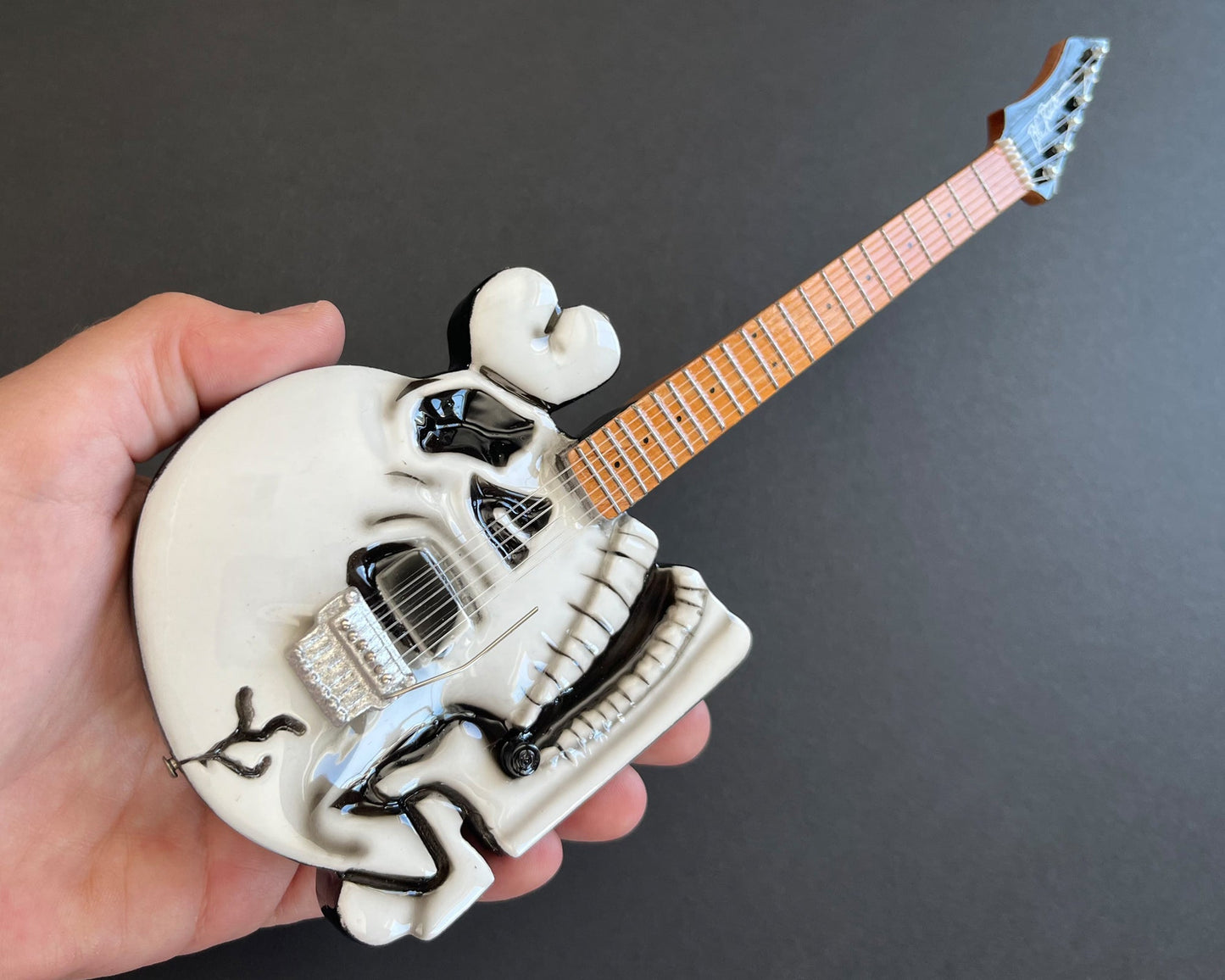 Official B.C. Rich® Custom Skull Miniature Guitar Replica - C.C. DeVille - Poison