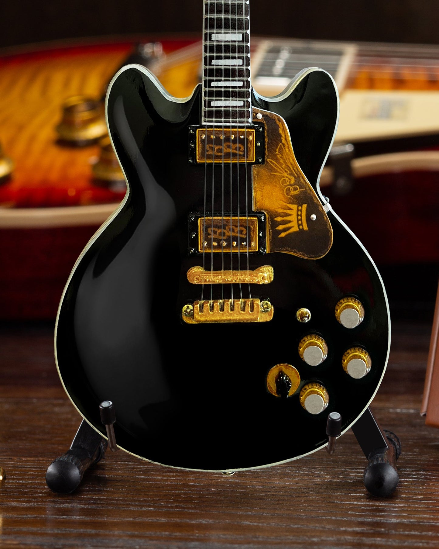 BB KING Gibson ES-345 80th Birthday Lucille Miniature Guitar Model