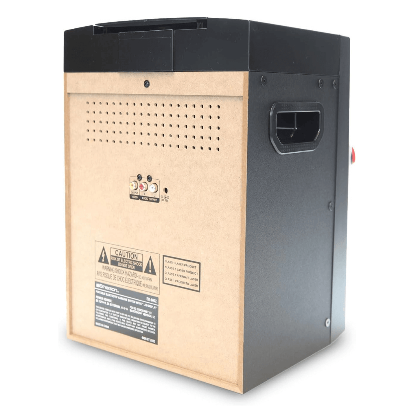 Emerson Portable Bluetooth Karaoke System with 7" LCD Display and Mic Input