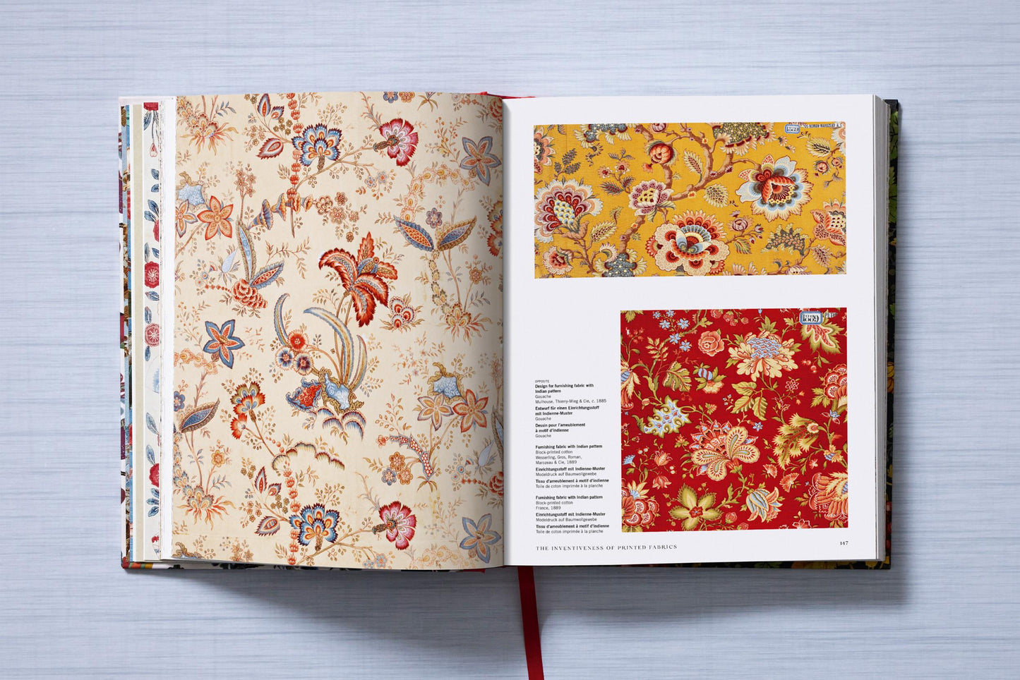 The Book of Printed Fabrics. From the 16th century until today (German, French, English) Book