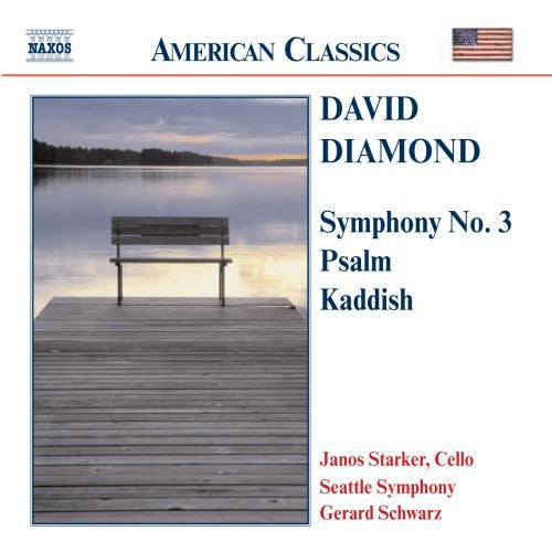 the album cover for Gerard Schwarz - Symphony 3 / Psalm / Kaddish for Cello & Orchestra