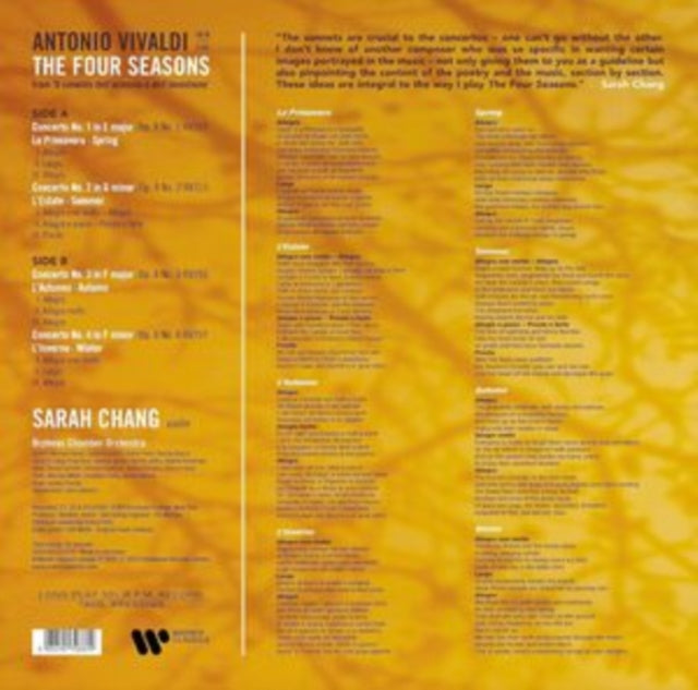 Sarah Chang - Vivaldi: The Four Seasons - LP Vinyl