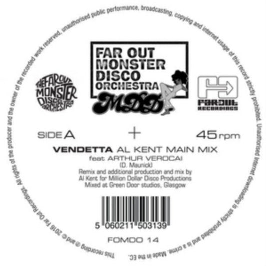 Far Out Monster Disco Orchestra / Arthur Verocai - Vendetta (Al Kent Remix) - 12 Inch Vinyl