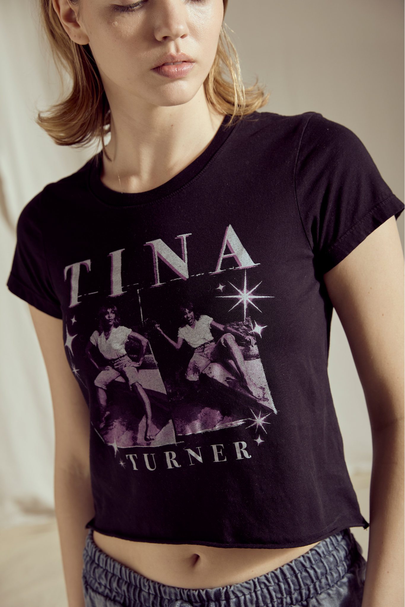Tina Turner Womens Crop Tee Shirt Officially Licensed