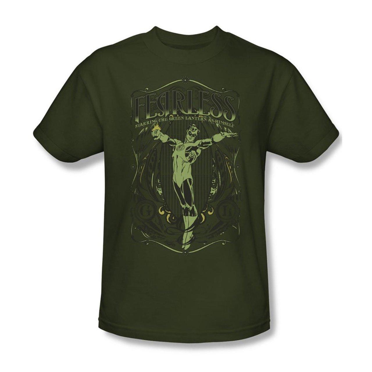 Green Lantern Fearless Military Green T-shirt