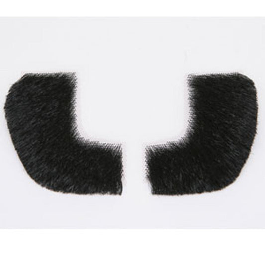 Black 100% Human Hair European Character Elegant Mutton Chop Sideburns 2019