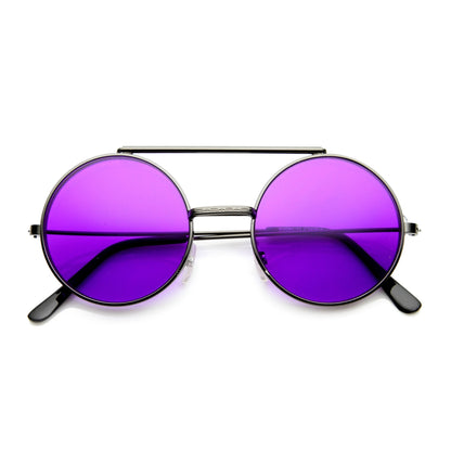 Steampunk Vintage Circle Round Flip Up Vintage Sunglasses 8793