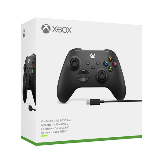 Microsoft - Xbox Wireless Controller: Carbon Black w/ USB-C: Black - Microsoft
