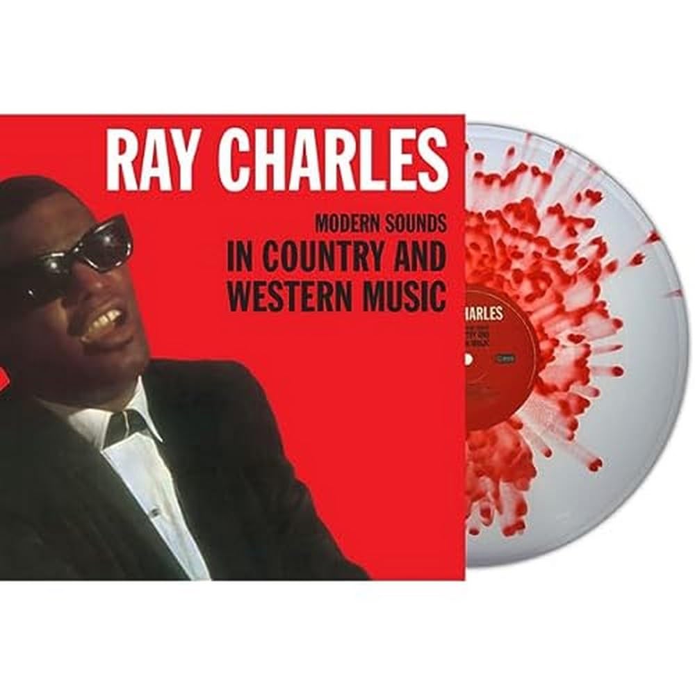 Ray Charles - Modern Sounds In Country & Western Music - Clear with Red Splatter Colored Vinyl [LP] Vinyl Record Album Cover