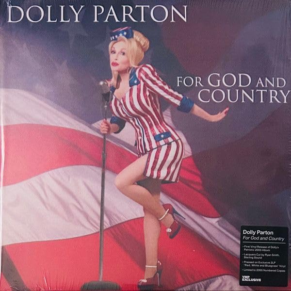 Dolly Parton - For God & Country (Blue) [Colored Vinyl] (Red) (Wht) (Hol) Vinyl Record Album Cover