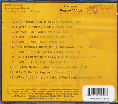 Lucky Dube, Slaves, O Yaba, Etc. - African Reggae (marked/ltd stock) Music CD