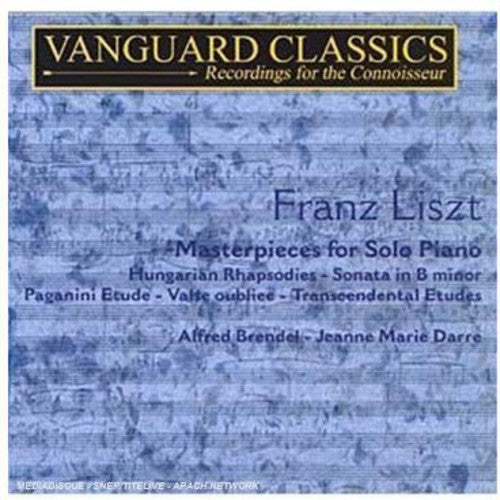 the album cover for F. LISZT - Masterpieces for Solo Piano 1