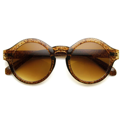 Classic Retro Keyhole Round P3 Frame Sunglasses 9196