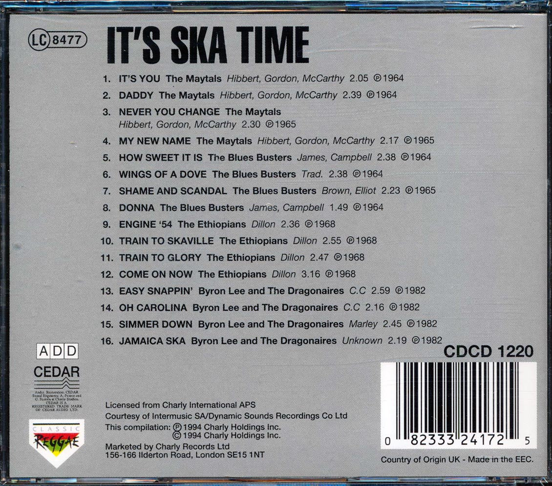 Toots & The Maytals, Byron Lee, The Blues Busters, The Ethiopians, Etc. - It's Ska Time Music CD