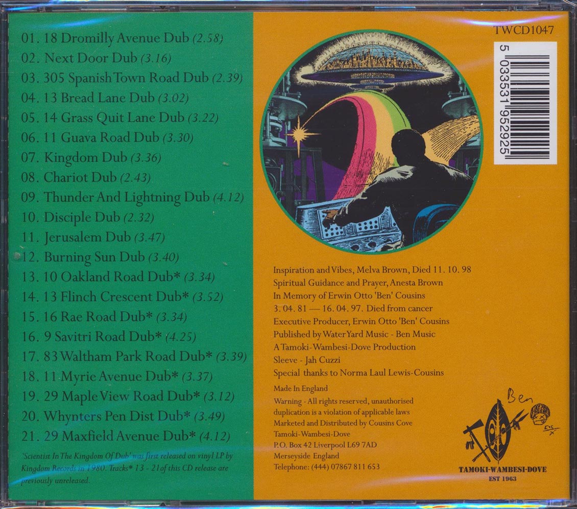 Scientist - In The Kingdom Of Dub (21 tracks) Music CD