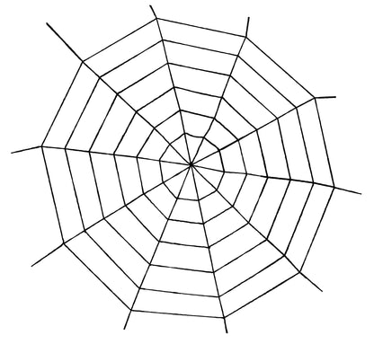 5' Black Window Rope Spiderweb