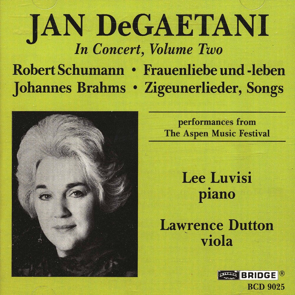 the album cover for JAN DEGAETANI - Jan Degaetani in Concert 2