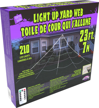 Light Up 24 Foot Mega Yard Spider Web Halloween Decoration