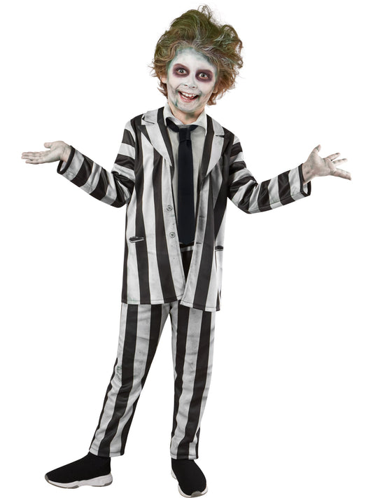 Beetlejuice Suit Kids Costume Size Large 10-12