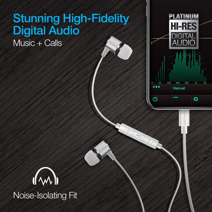 Naztech Platinum High Fidelity Lightning Earbuds