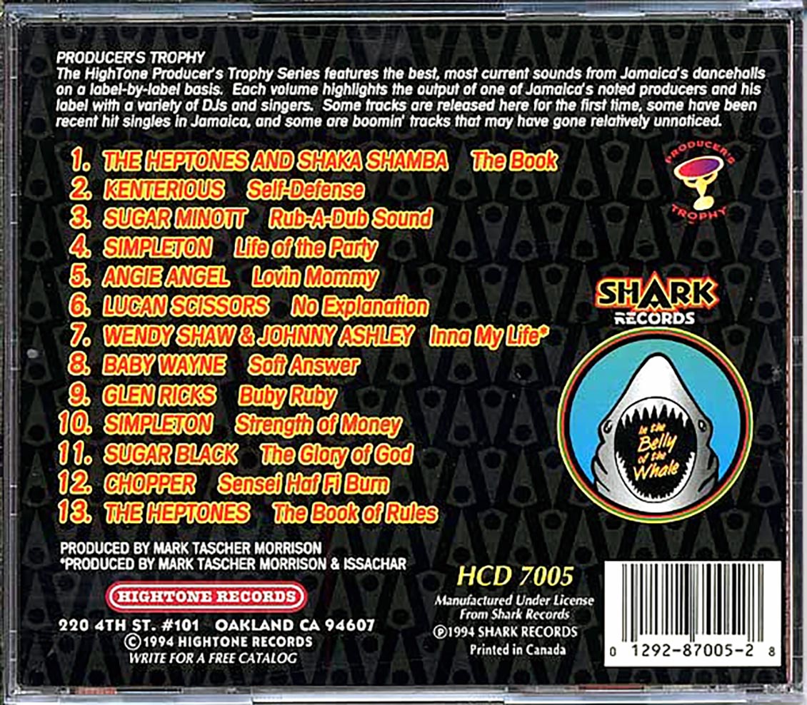 Sugar Minott, The Heptones, Simpleton, Etc. - Shark Records In The Belly Of The Whale Music CD