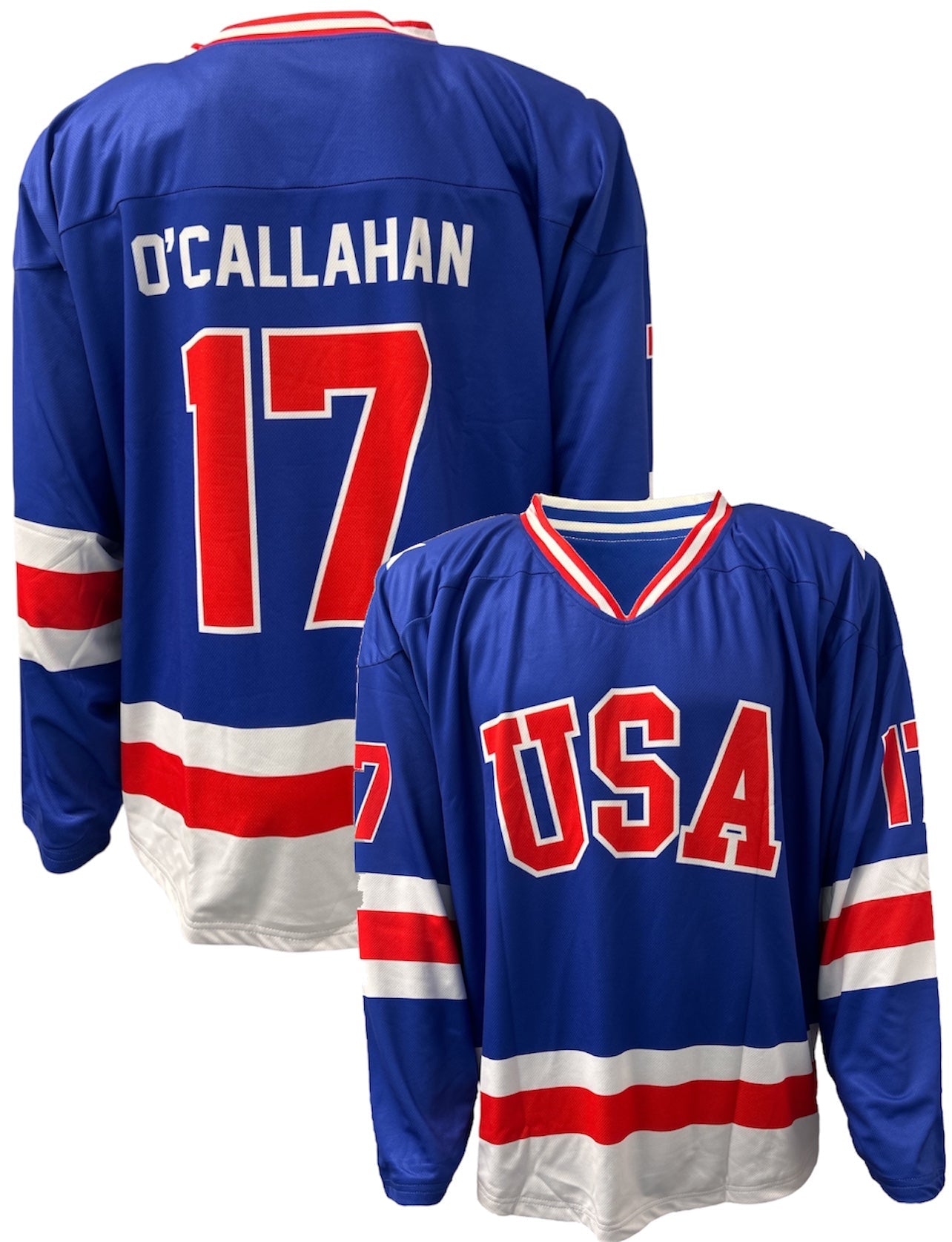 Jack O'Callahan USA Hockey Miracle on Ice 1980 Official Reversible Hockey Jersey Shirt