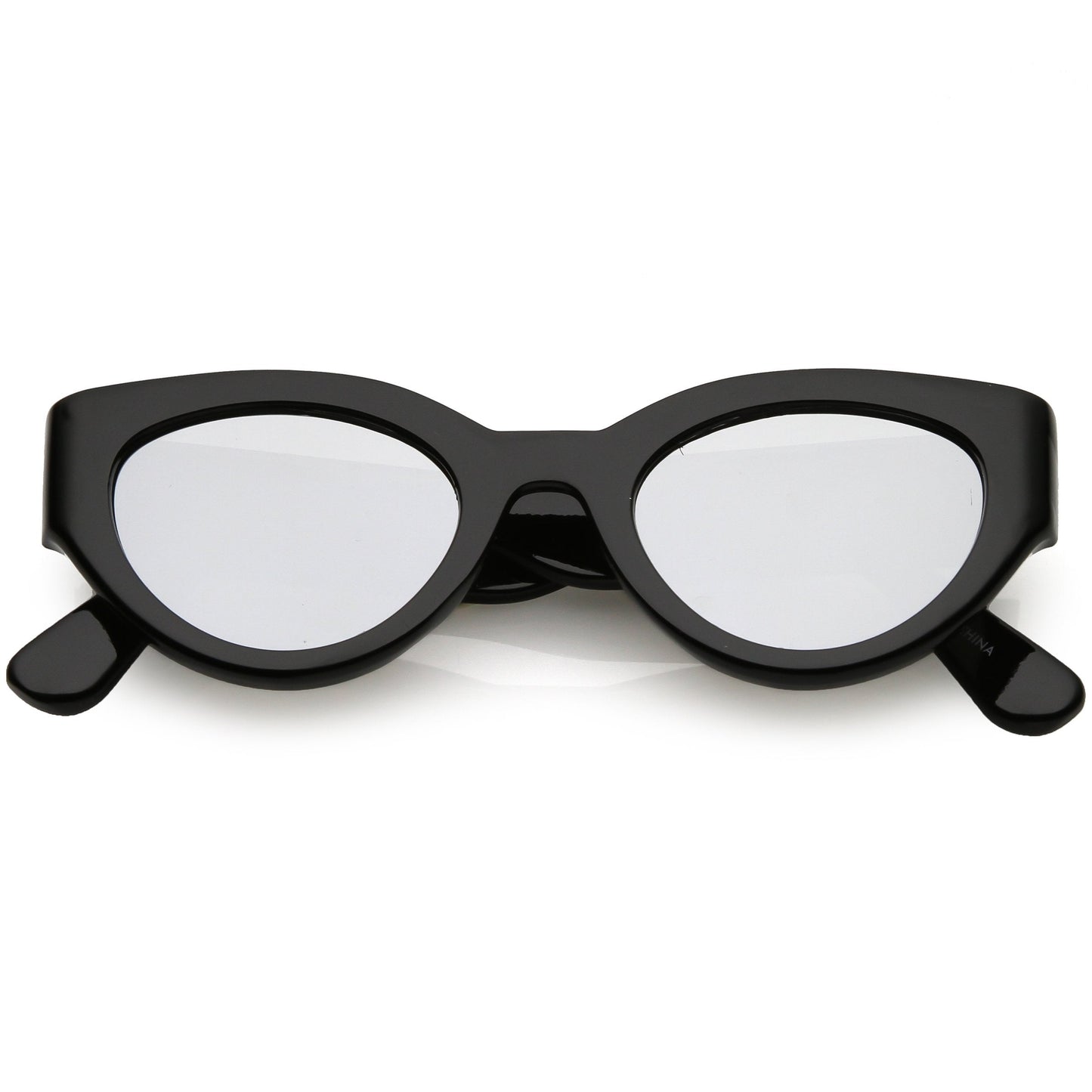 Bold Retro Fashion Oval Mirrored Flat Lens Sunglasses C544
