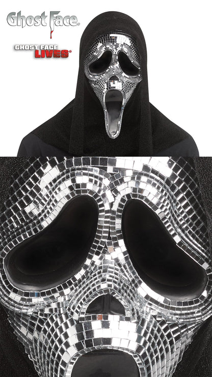 Fun World Scream Ghost Face Disco Mirror Character Costume Mask