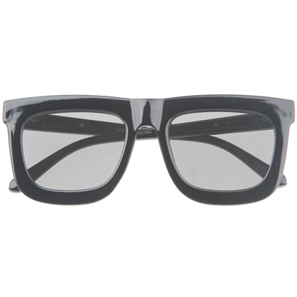 Hipster Flat Front Square Horned Rim Mirror Lens Sunglasses A143